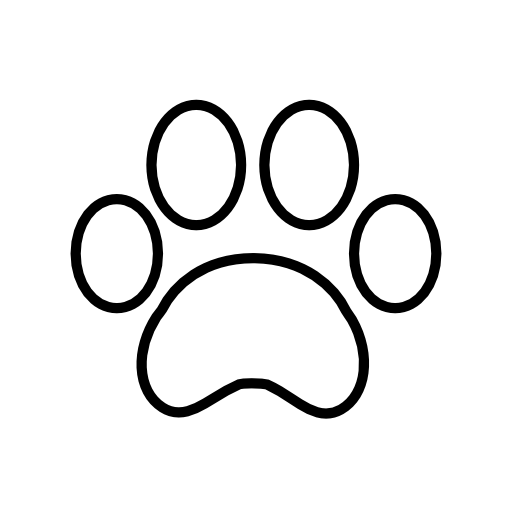 Paw print outline