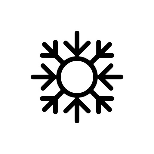 Winter snowflake with round center
