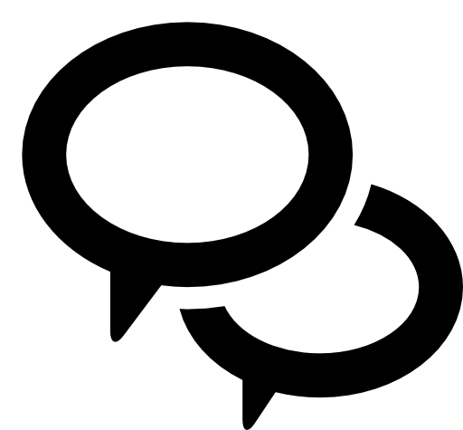 Round dialogue symbols