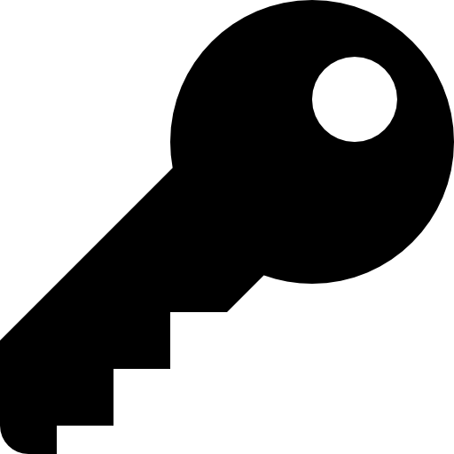 Round key silhouette