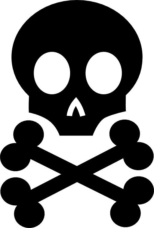 Death skull and bones