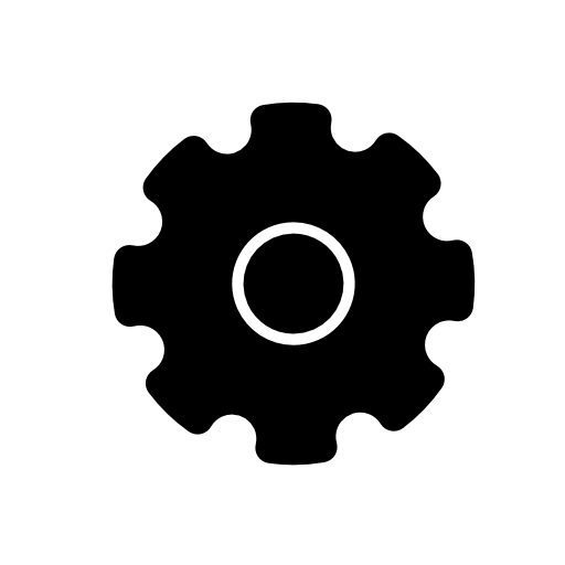 Cogwheel black shape