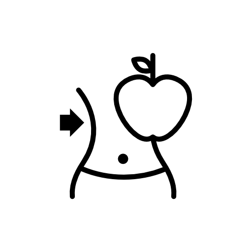 Sexy body on diet with apple
