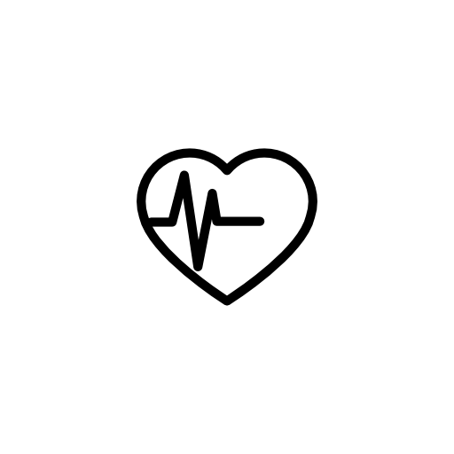Heart shape with beats line