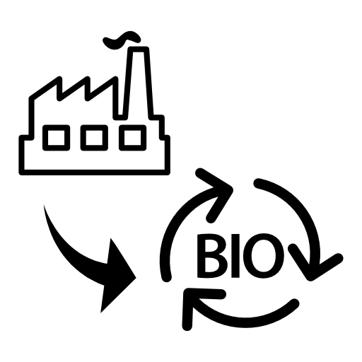Industrial waste to bio mass