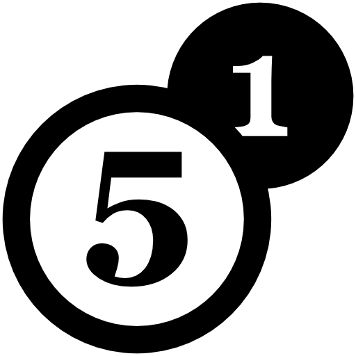 Coins with numbers one and five