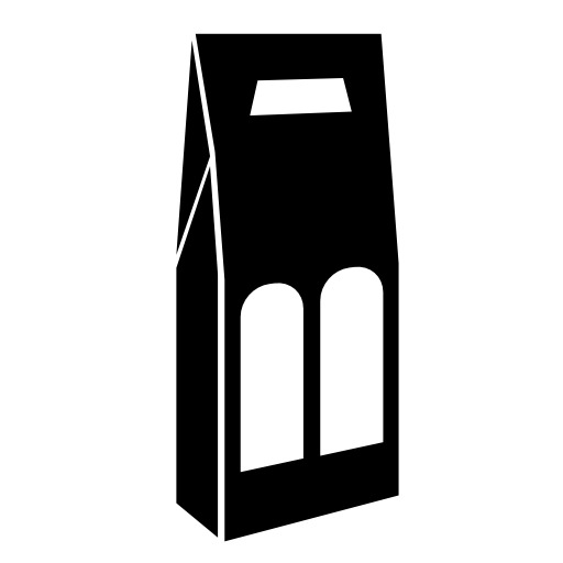 Paper packaging silhouette