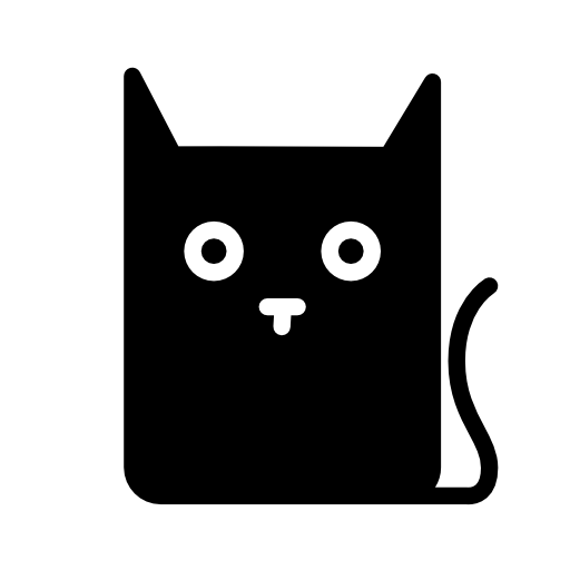 Cat in black silhouette