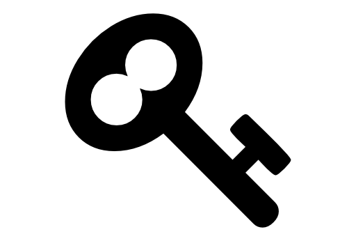 Vintage key outline
