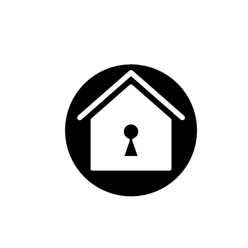 House with a keyhole in a circle