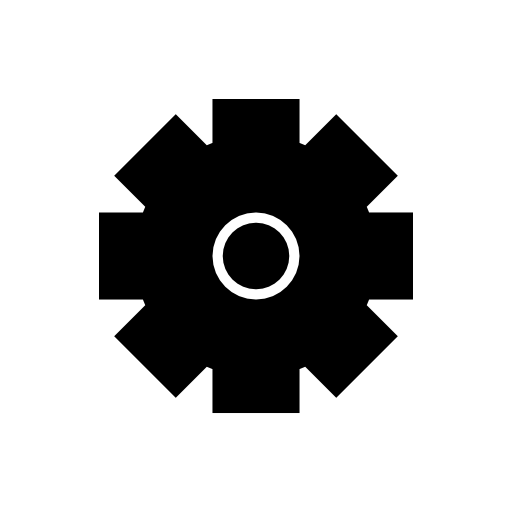 Cogwheel big in black