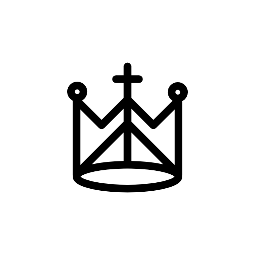 Religion crown with cross and circles