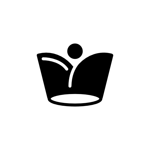 Crown silhouette with circle on top