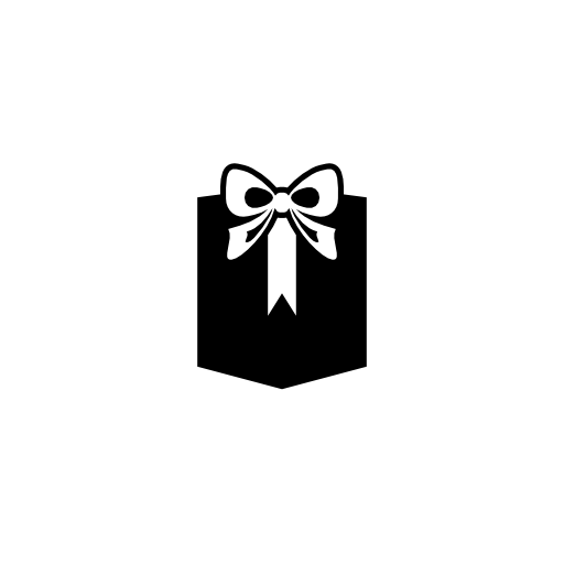 Giftbox with a ribbon on a corner angle