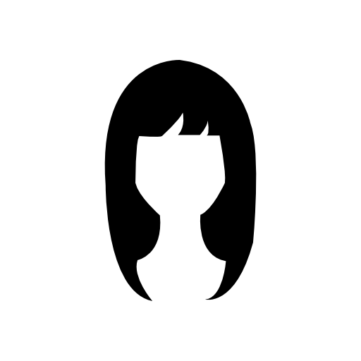 Woman dark long hair shape