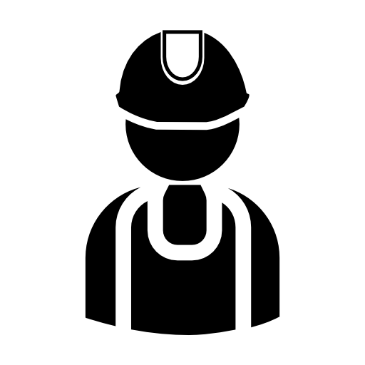 Handy man worker silhouette