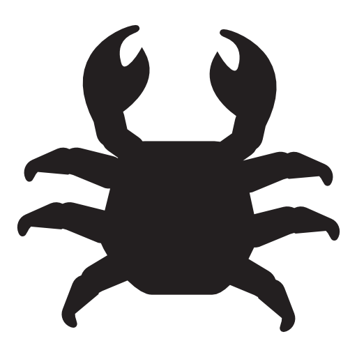 Crab black shape, IOS 7 symbol