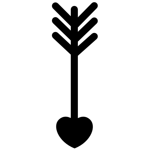 Indian arrow with heart shape