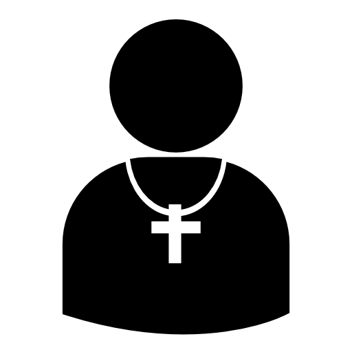 Pastor silhouette with cross