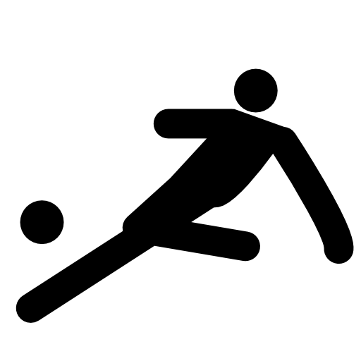 Football player kicking ball