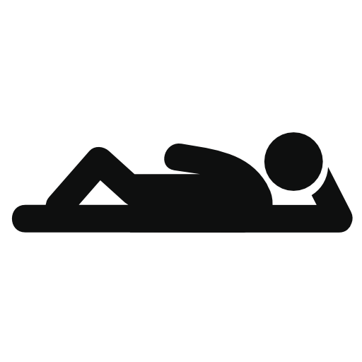 Person laying on his side