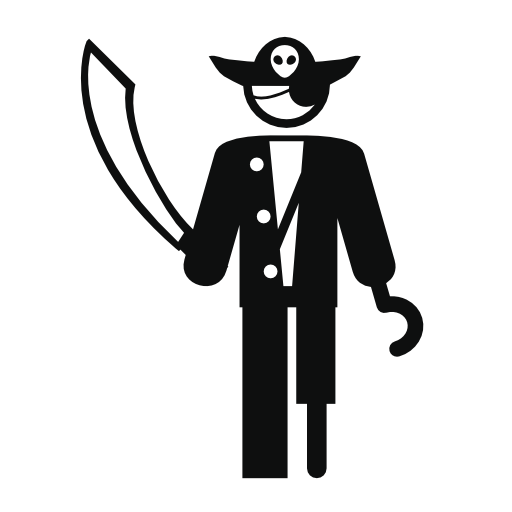 Person pirate disguise