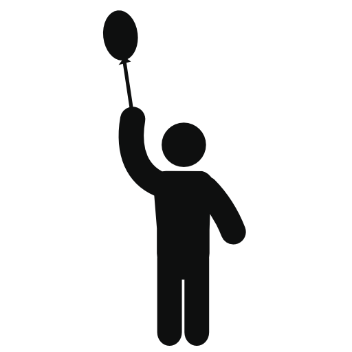 Person walk balloon