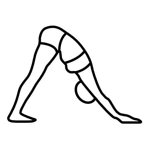Yoga asana of a woman