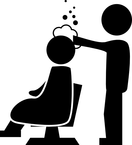 Shampoo application in hair salon