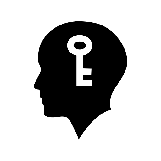 Bald head with a key inside