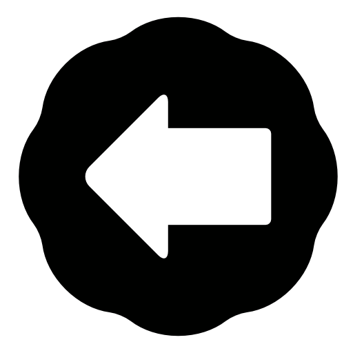 Left arrow in rounded shape