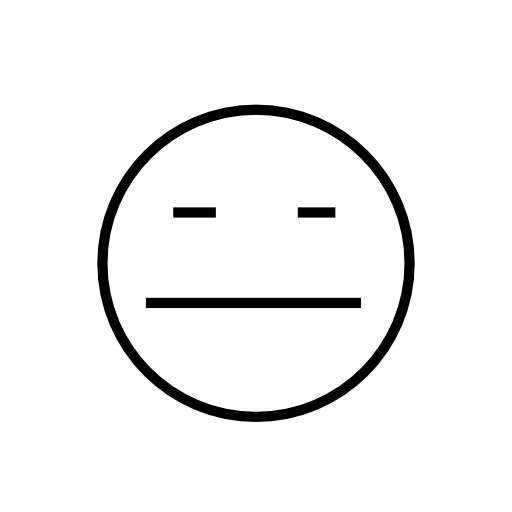 Emoticon with sad face, IOS 7 interface symbol