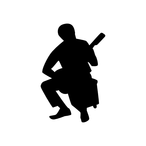 Flamenco guitar player silhouette