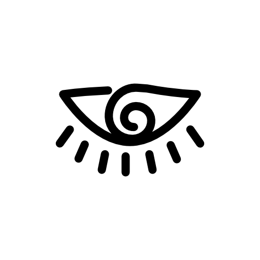 Human body eye shape with a spiral iris