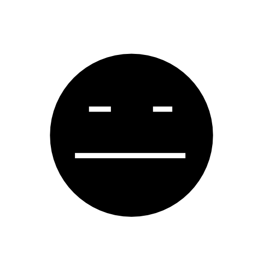 Emoticon with sad face, IOS 7 interface symbol