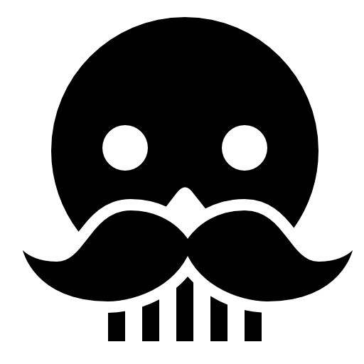 Skull with moustache of Mexico celebrations