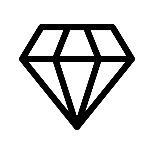 Diamond outlined shape