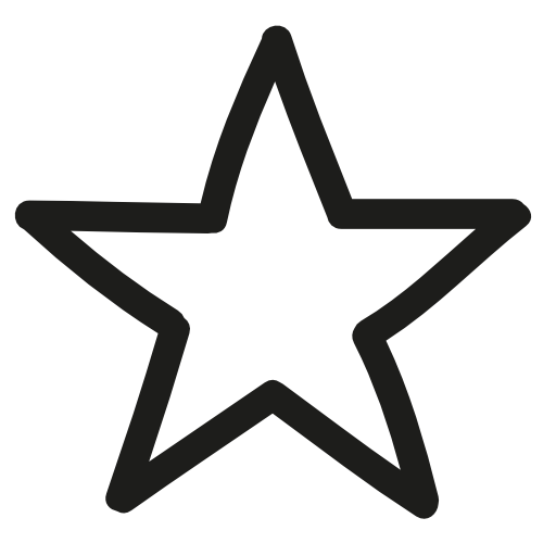 Star hand drawn symbol outline