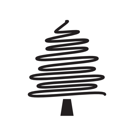 Christmas tree drawing with an irregular pencil line