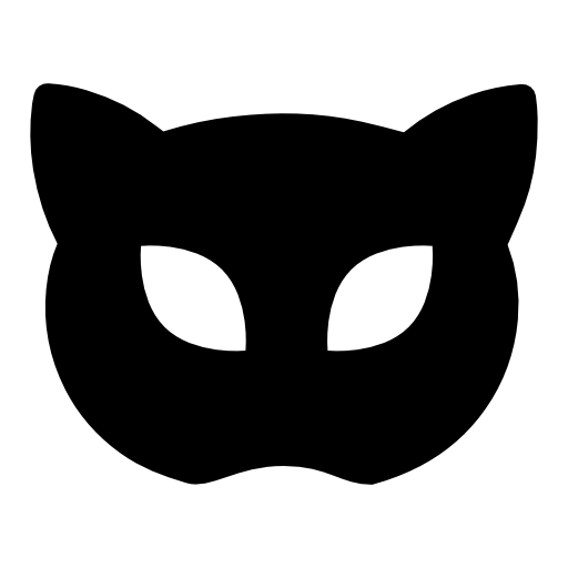 Carnival mask silhouette like cat face