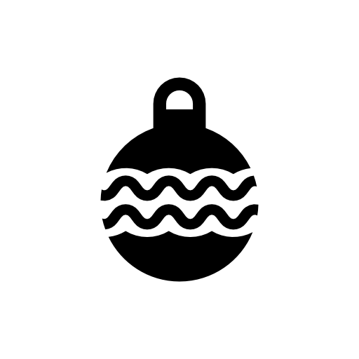 Christmas ball with waves design
