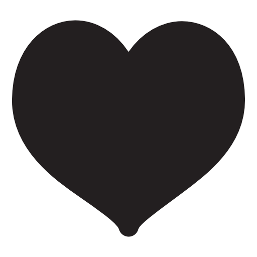 Heart black shape, IOS 7 interface symbol
