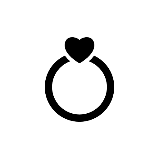 Ring of love with a heart