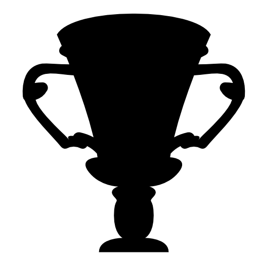 Soccer cup trophy black shape