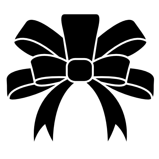 Ribbon black elegant shape for a xmas gift