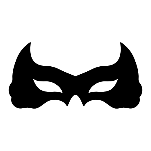Male carnival mask black shape