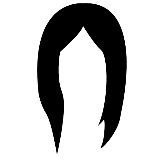 Hair wig long and black shape