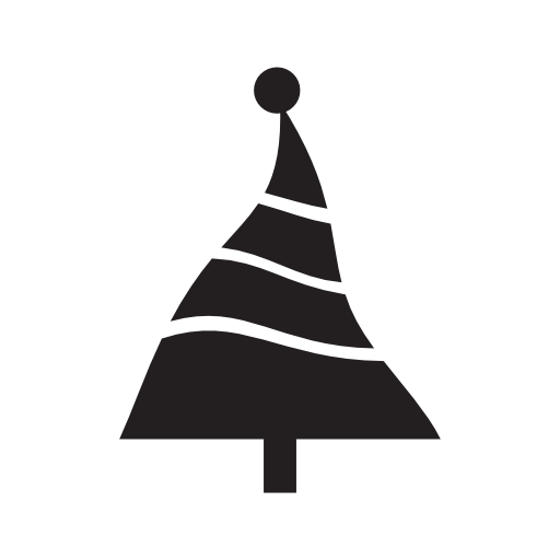 Christmas tree with irregular triangular shape