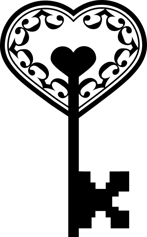 Old heart shaped key