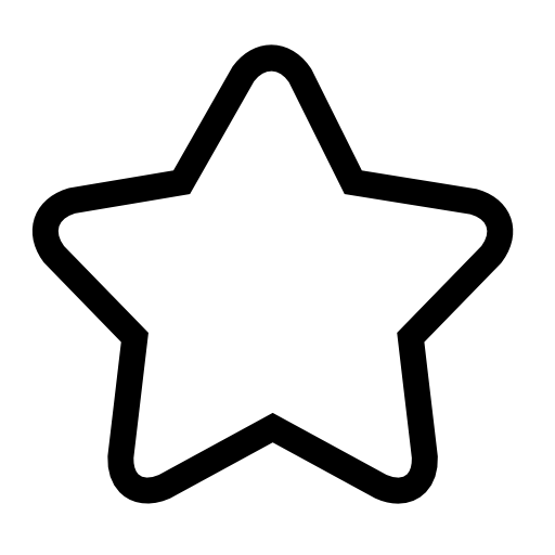 Star outline of five points